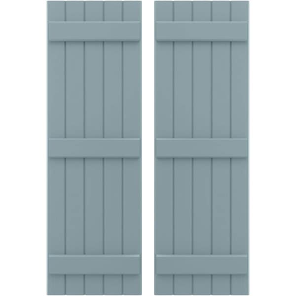 Ekena Millwork Americraft 5-Board, 3 Batten Exterior Real Wood Joined Board-n-Batten Shutters, ARW401BB518X80SBH, PR ARW401BB518X80SBH - main